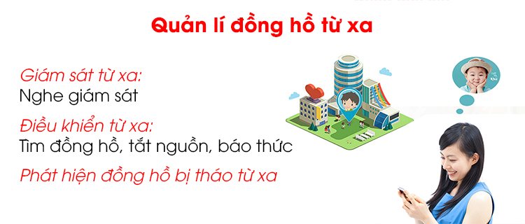 Quản lý, giám sát đồng hồ trẻ em từ xa